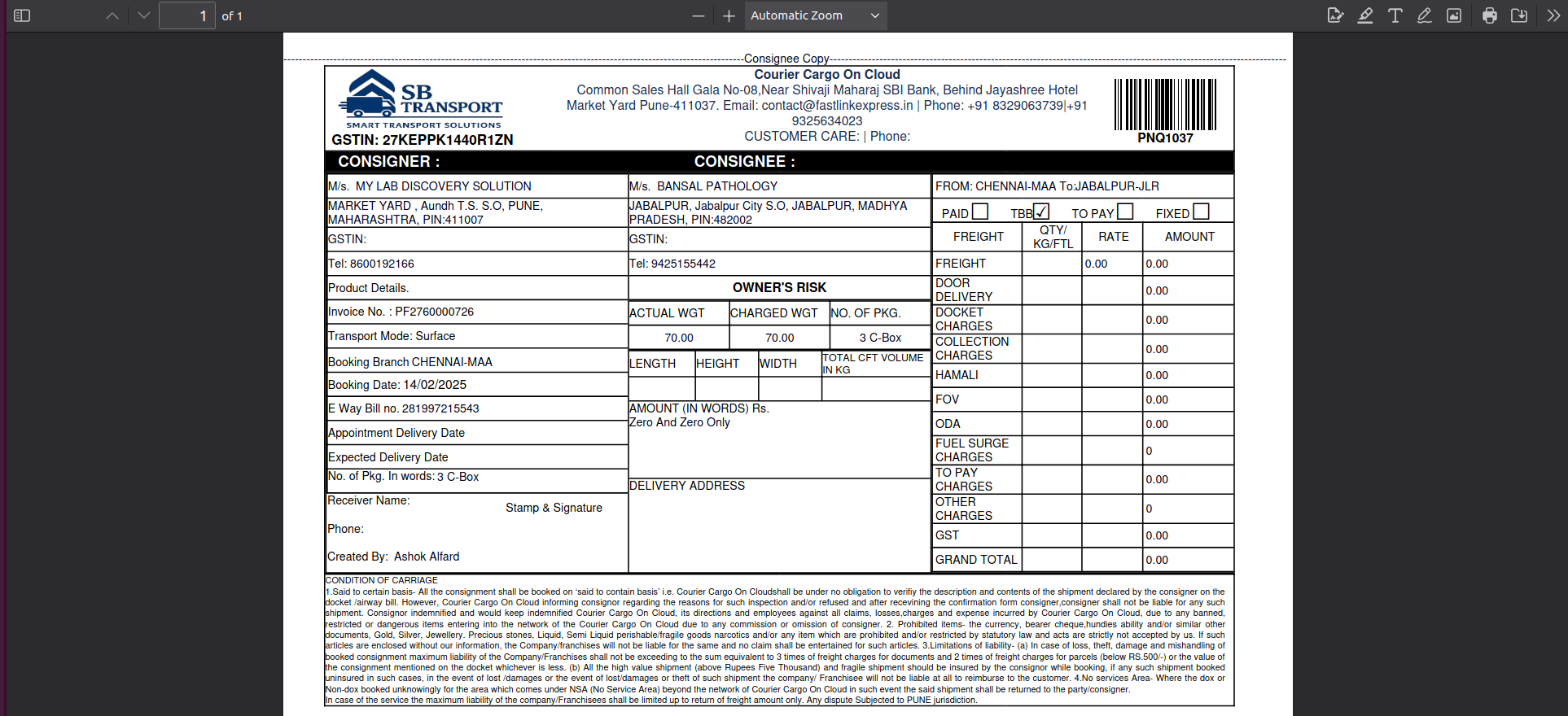 TMS Logistics Tracking