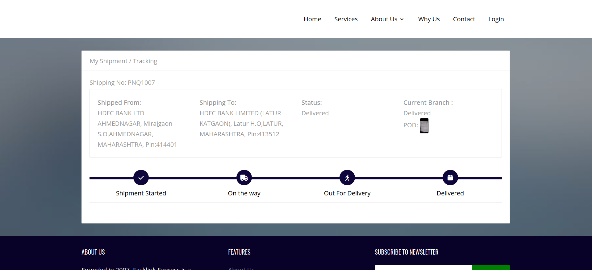 TMS Mobile Interface